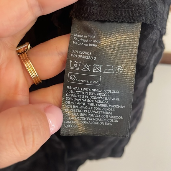 H&M smocked grey black gingham romper size small - Picture 6 of 8